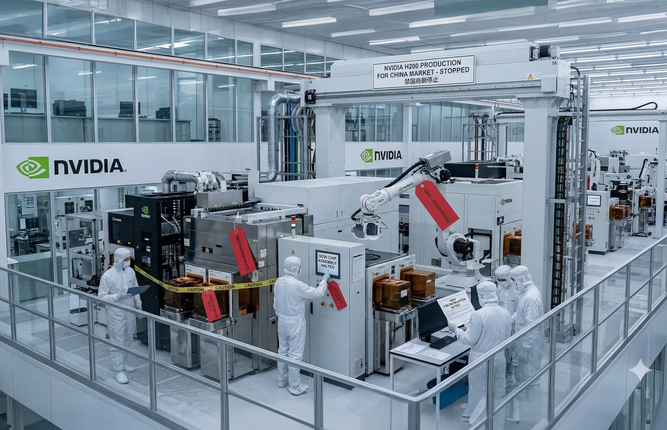 Nvidia, Çin Pazarına Yönelik H200 Yapay Zeka Çipi Üretimini Durdurdu