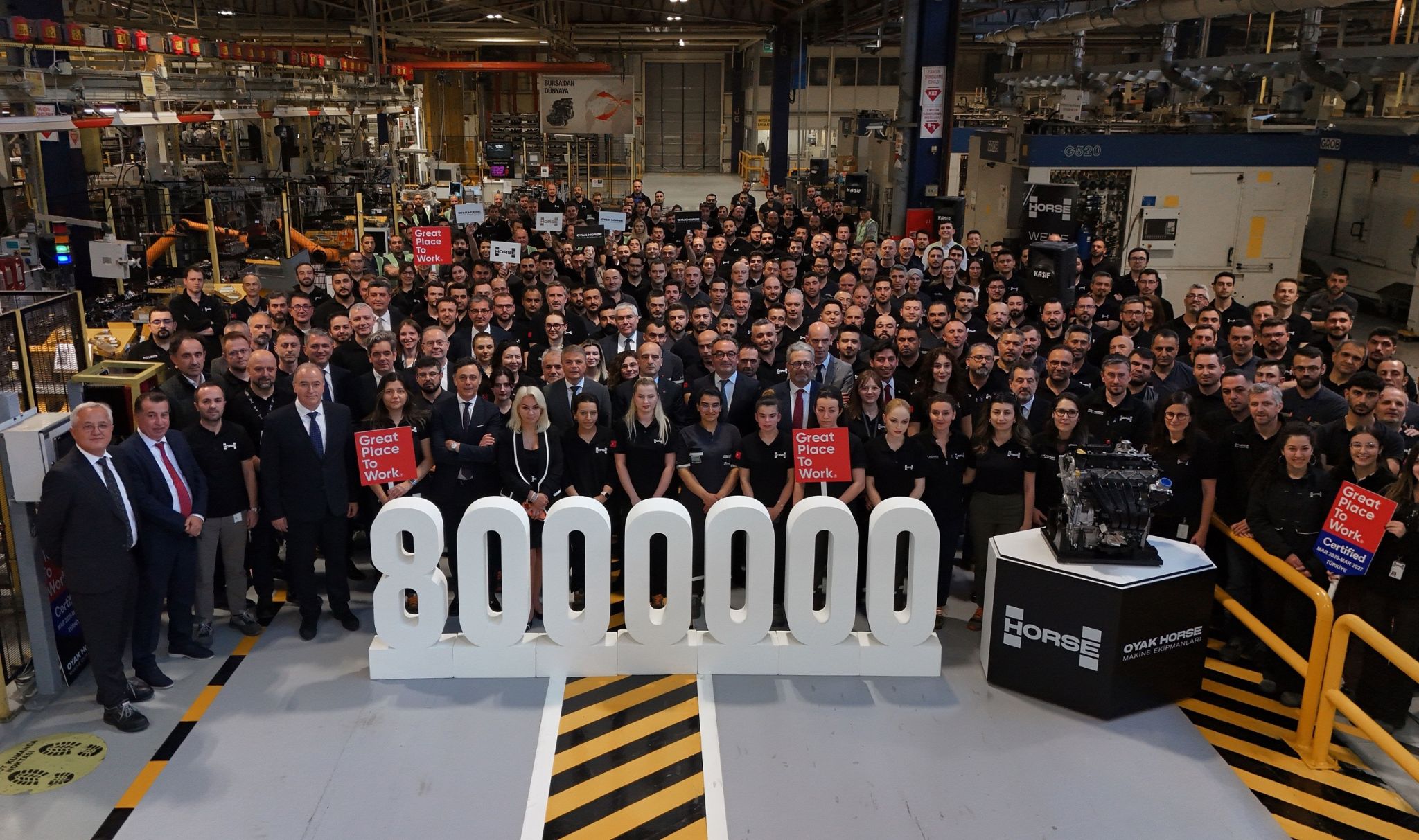 OYAK HORSE, Bursa’da 8 Milyonuncu Motorunu Üreterek Tarihi Bir Dönüm Noktasına Ulaştı