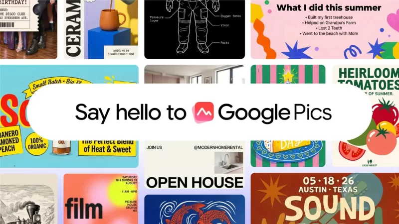 Google, Canva’ya rakip oldu: yapay zekâ tabanlı görsel tasarım hizmeti Pics duyuruldu