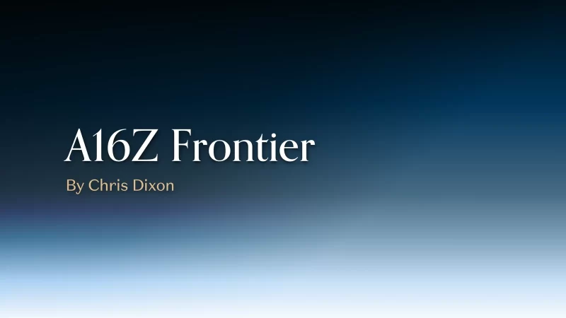 a16z Crypto, Adını a16z Frontier Olarak Değiştirdi: Odak Yapay Zekâ ve Robotiğe Genişliyor